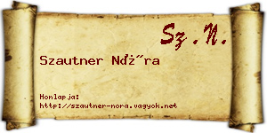 Szautner Nóra névjegykártya