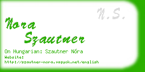 nora szautner business card