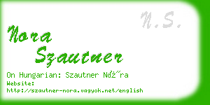 nora szautner business card